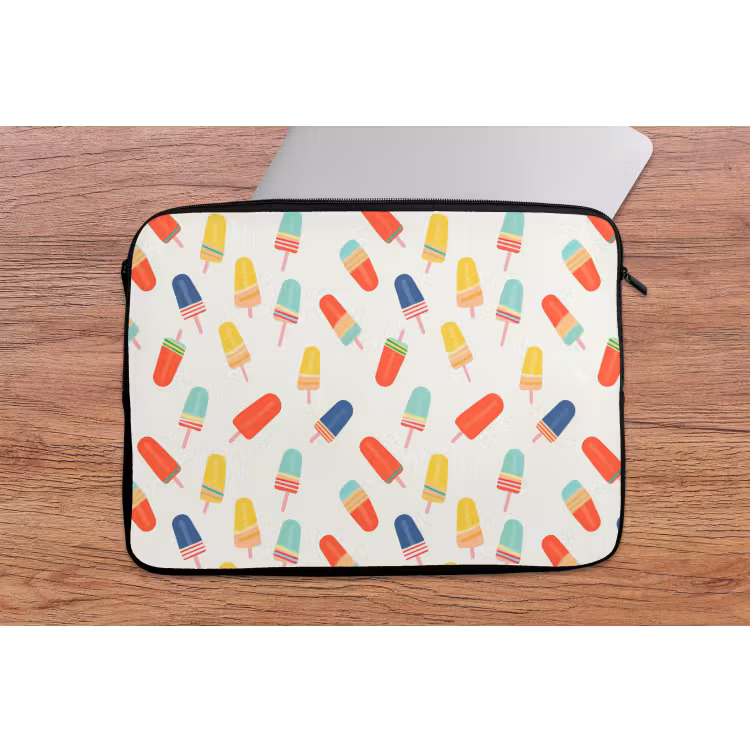 IJsjes - Speels - Kleurrijk laptophoes neopreen klein 279 -tafel
