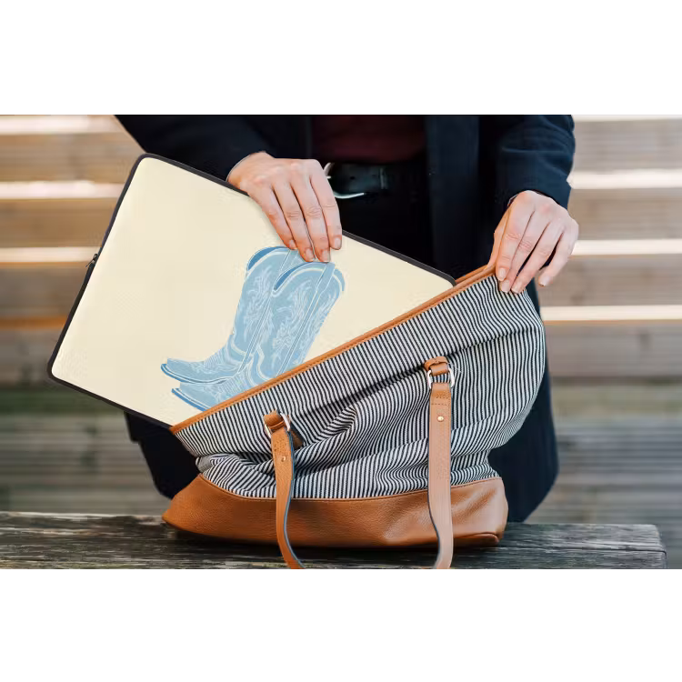 Illustratie - Cowboylaarzen - Patroon laptophoes neopreen klein -tas