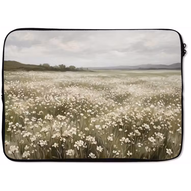 Illustratie - Landschap - Wit laptophoes neopreen klein -zkaufland3dotto