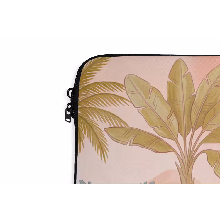 Illustratie - Palmbomen - Kleurrijk laptophoes neopreen klein -detail