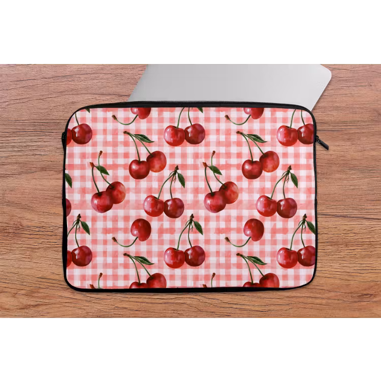 Kersen - Blokken - Rood laptophoes neopreen klein 279 -tafel