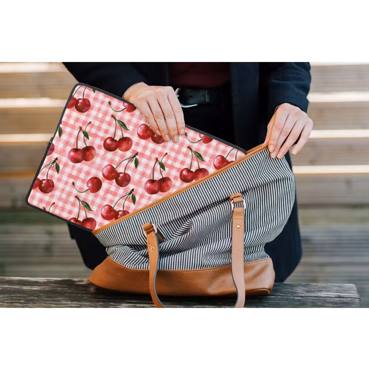 Kersen - Blokken - Rood laptophoes neopreen klein 279 -tas