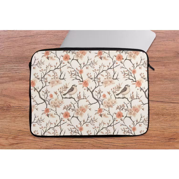 Kersenbloesem - Mus - Roze laptophoes neopreen klein 279 -tafel