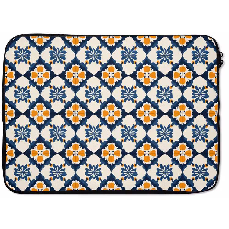 Klassiek - Geometrisch - Blauw laptophoes neopreen klein 279 -zkaufland3dotto