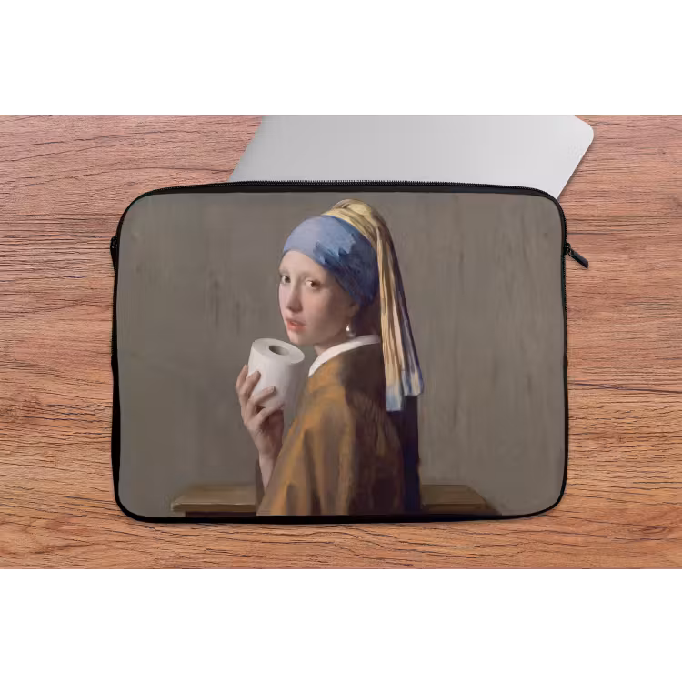 Klassiek - Humor - Kleurrijk laptophoes neopreen klein -tafel