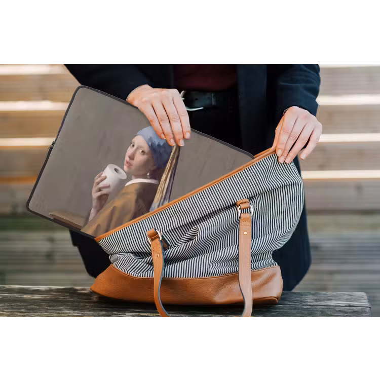 Klassiek - Humor - Kleurrijk laptophoes neopreen klein -tas