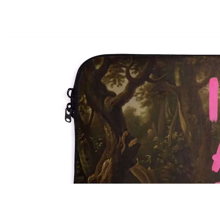 Klassiek - Humor - Roze laptophoes neopreen klein -detail