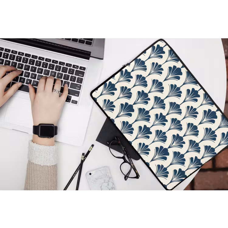 Klassiek - Motief - Blauw laptophoes neopreen klein 279 -bureau