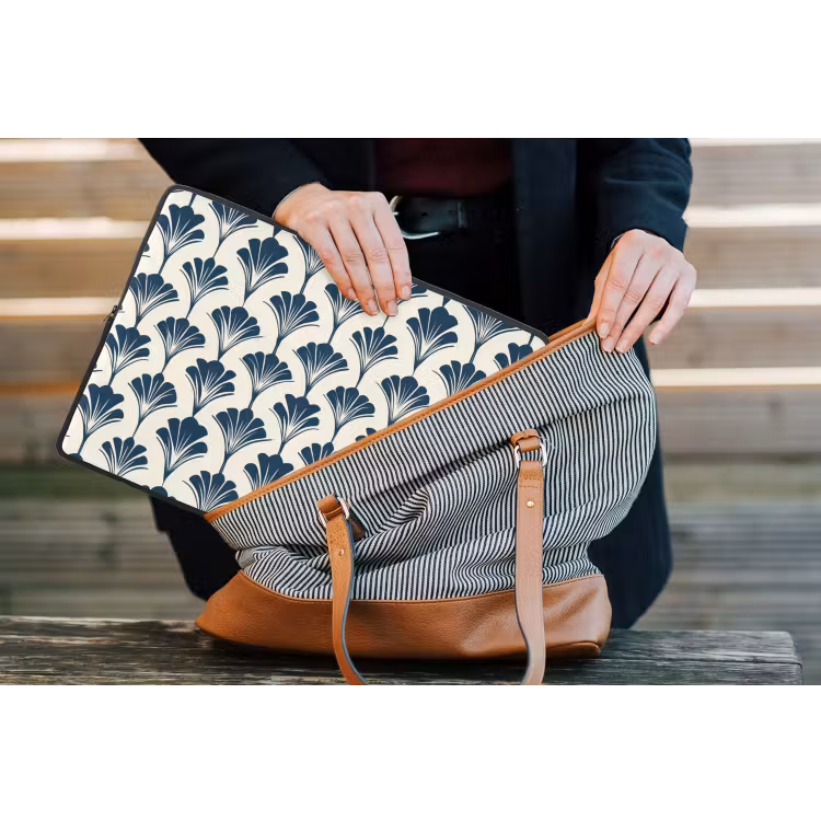Klassiek - Motief - Blauw laptophoes neopreen klein 279 -tas