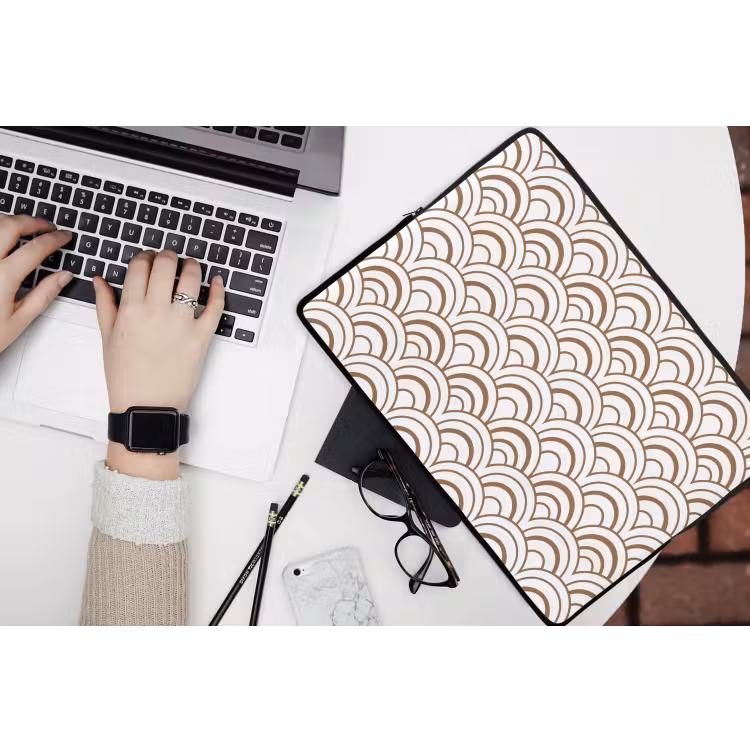 Klassiek - Motief - Terracotta laptophoes neopreen klein 279 -bureau