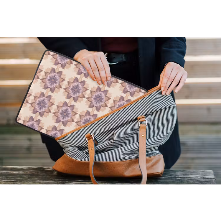 Klassiek - Patroon - Paars laptophoes neopreen klein 279 -tas