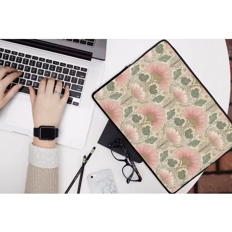 Klassiek - Patroon - Roze laptophoes neopreen klein 279 -bureau