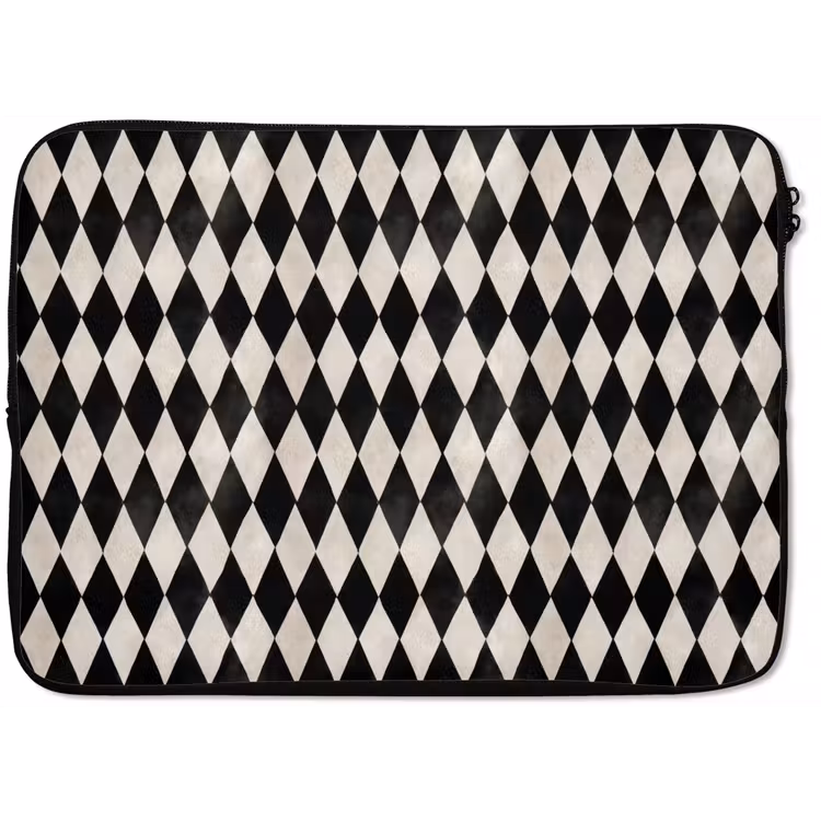 Klassiek - Patroon - Zwart laptophoes neopreen klein 279 -zkaufland3dotto