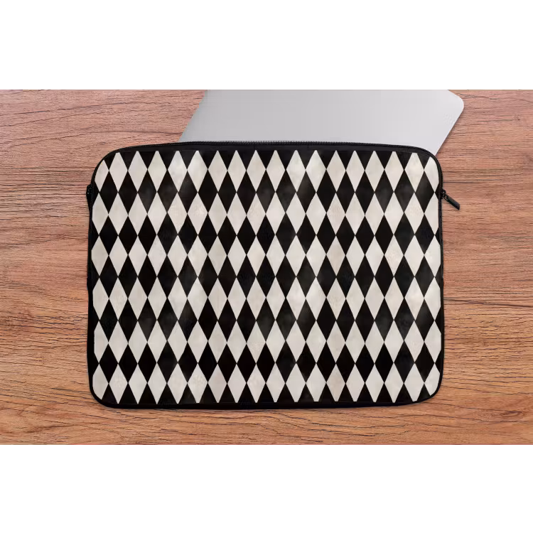 Klassiek - Patroon - Zwart laptophoes neopreen klein 279 -tafel