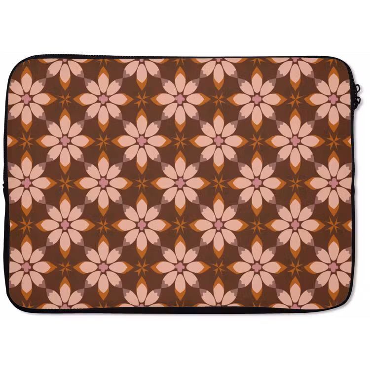 Klassiek - Retro - Bruin laptophoes neopreen klein 279 -zkaufland3dotto
