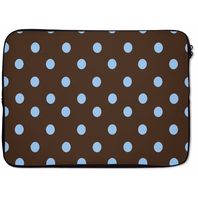 Klassiek - Stippen - Bruin laptophoes neopreen klein 279 -zkaufland3dotto