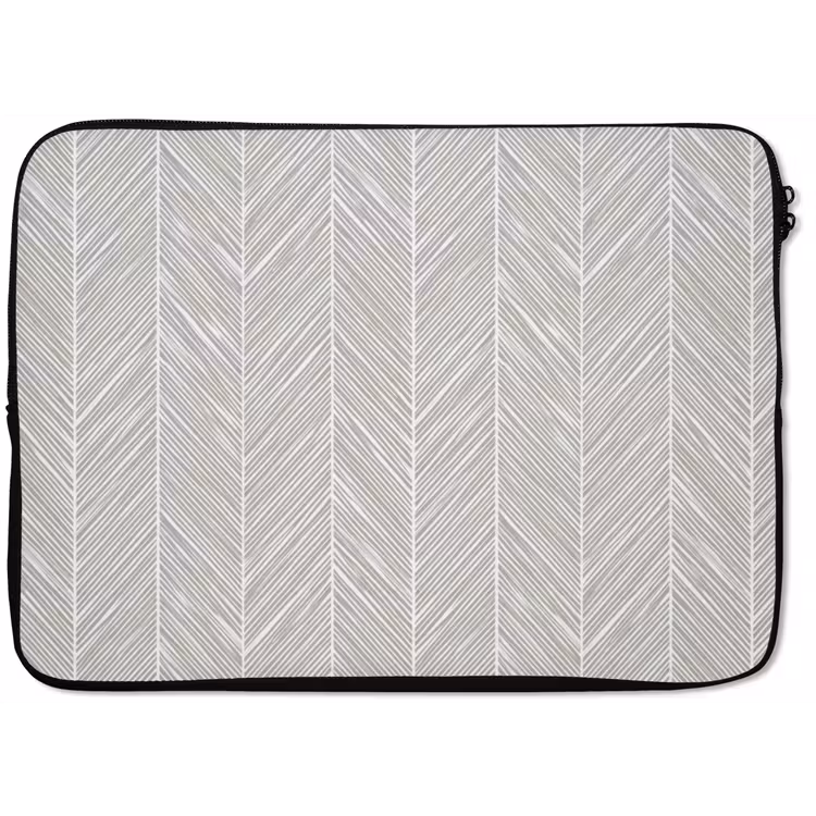 Klassiek - Visgraat - Grijs laptophoes neopreen klein 279 -zkaufland3dotto