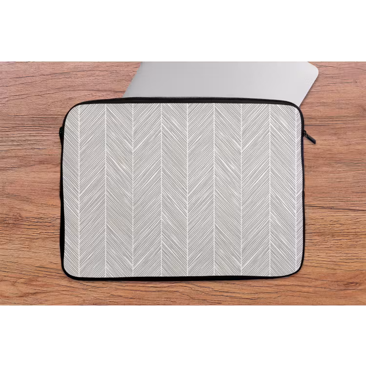 Klassiek - Visgraat - Grijs laptophoes neopreen klein 279 -tafel