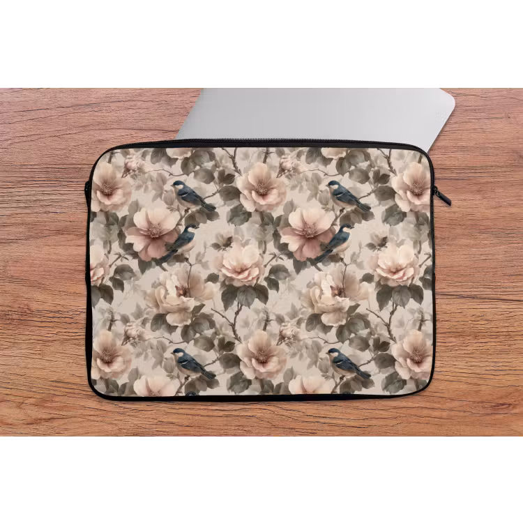 Klassiek - Vogels - Kleurrijk laptophoes neopreen klein 279 -tafel