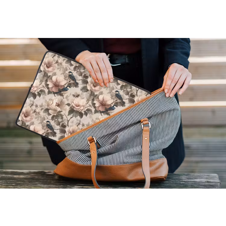 Klassiek - Vogels - Kleurrijk laptophoes neopreen klein 279 -tas