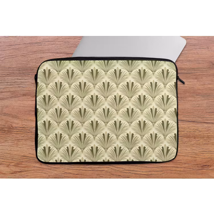 Klassiek - Waaier - Groen laptophoes neopreen klein 279 -tafel