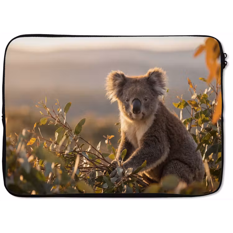 Koala - Bladeren - Ochtendlicht laptophoes neopreen klein -zkaufland3dotto