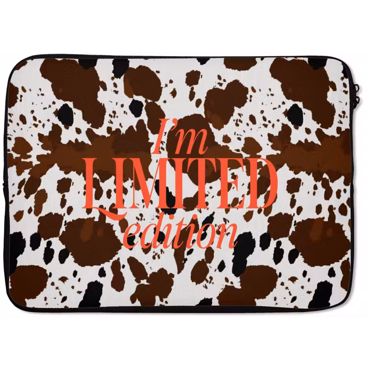 Koeienprint - Limited edition - Rood laptophoes neopreen klein -zkaufland3dotto