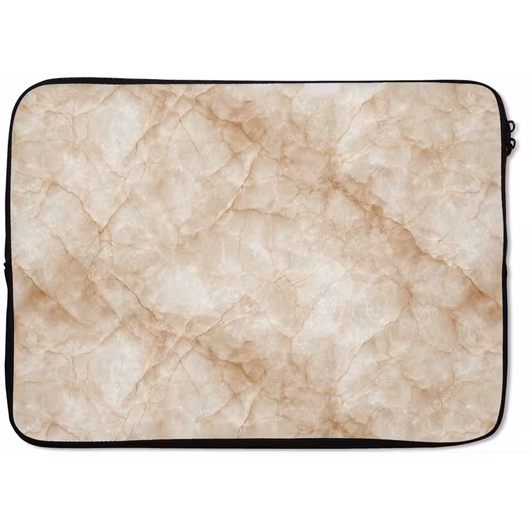 Kristalstructuur - Bruin - Marmer laptophoes neopreen klein 279 -zkaufland3dotto