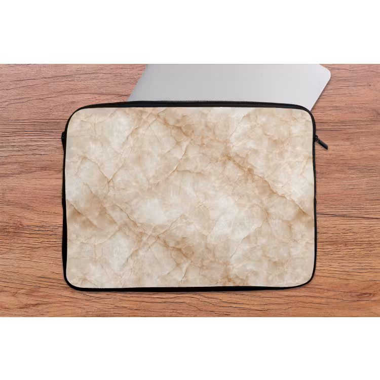 Kristalstructuur - Bruin - Marmer laptophoes neopreen klein 279 -tafel