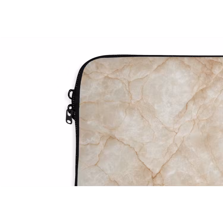 Kristalstructuur - Bruin - Marmer laptophoes neopreen klein 279 -detail