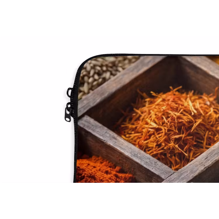 Laptophoes Kruiden - Houten - Eten - Kruiden - Houten - Eten laptophoes neopreen klein
