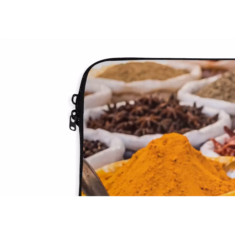 Laptophoes Kruiden - Markt - Eten - Kruiden - Markt - Eten laptophoes neopreen klein