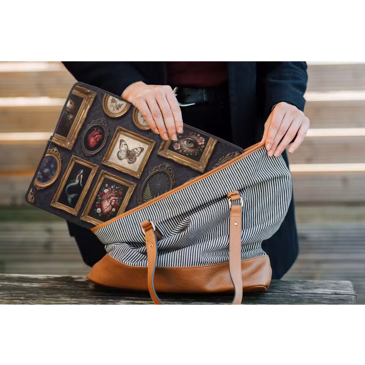 Kunst - Collectie - Vintage - Klassiek - Donker laptophoes neopreen klein -tas