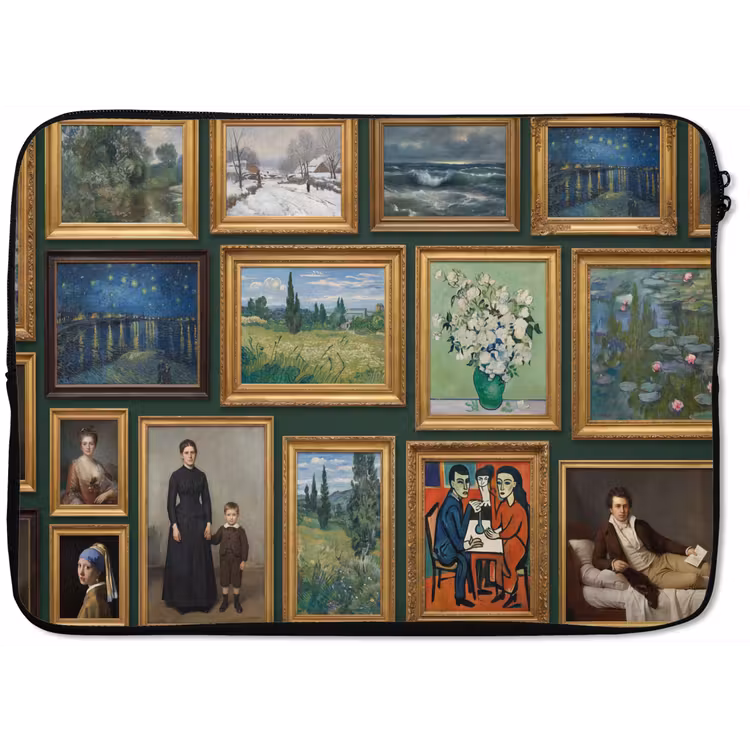 Kunst - Schilderijen - Collectie - Klassiek - Groen laptophoes neopreen klein -zkaufland3dotto