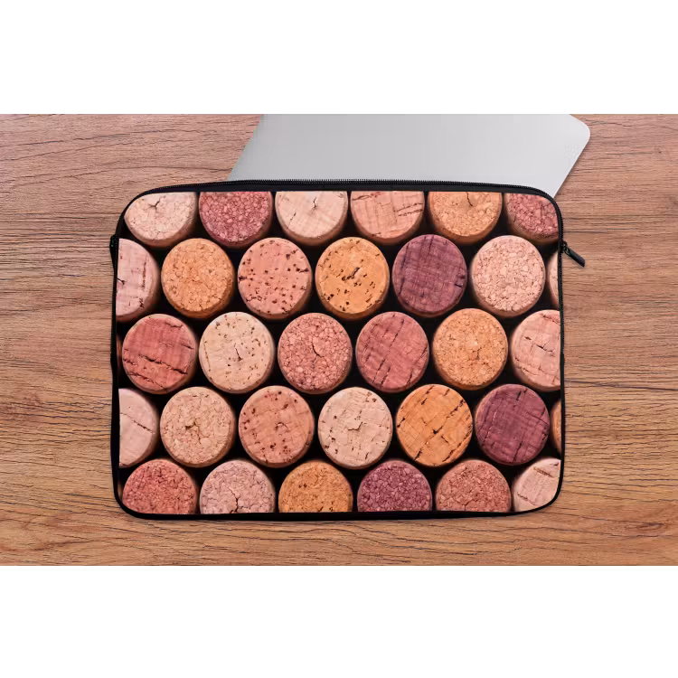 Kurk - Patroon - Abstract - Modern - Rood laptophoes neopreen klein -tafel