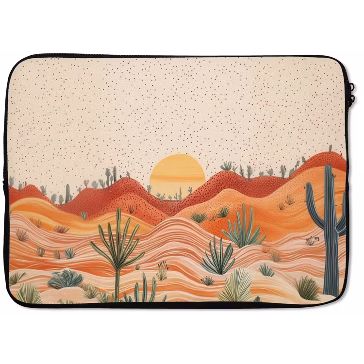 Landschap - Heuvels - Zonsondergang laptophoes neopreen klein -zkaufland3dotto