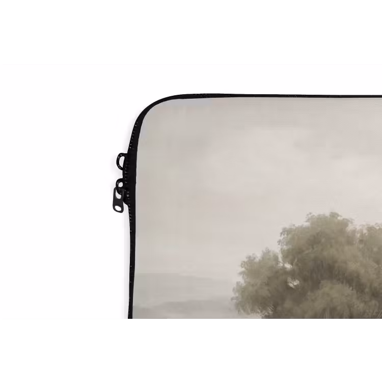 Landschap - Minimalistisch - Beige laptophoes neopreen klein -detail