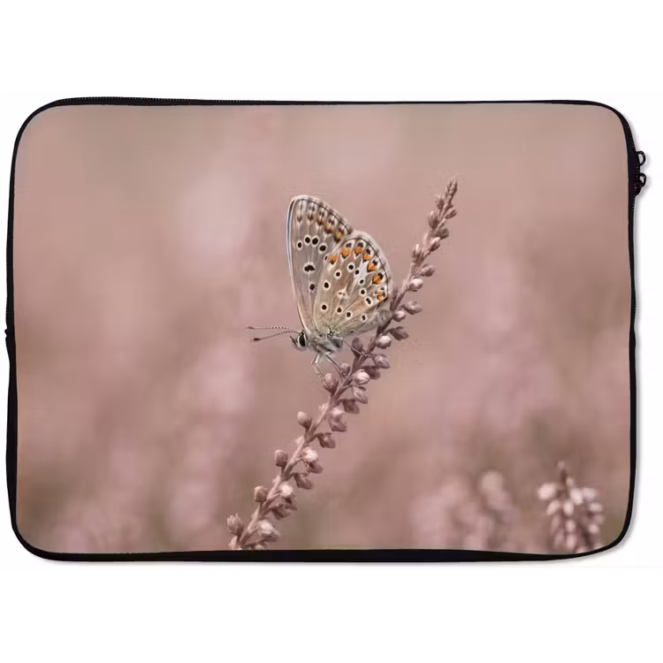 Lavendel - Vlinder - Paars laptophoes neopreen klein -zkaufland3dotto