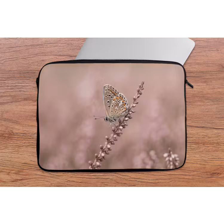 Lavendel - Vlinder - Paars laptophoes neopreen klein -tafel