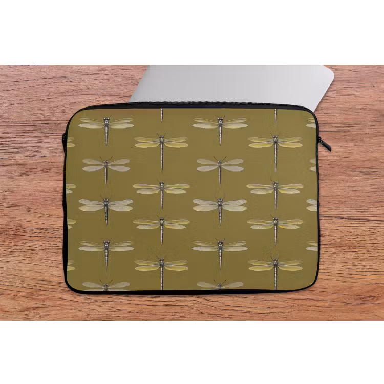 Libellen - Patroon - Groen laptophoes neopreen klein 279 -tafel