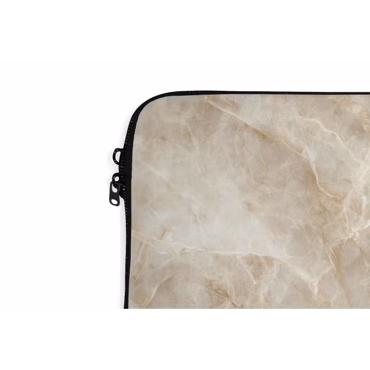 Lichtbeige - Onyx - Subtiel laptophoes neopreen klein 279 -detail