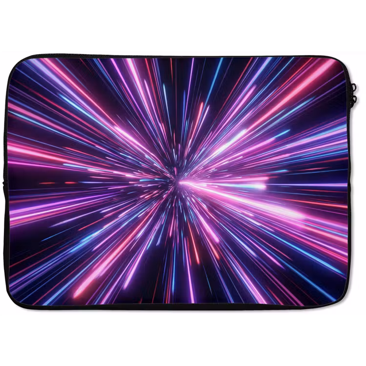 Lichtsnelheid - Ruimte - Roze - Paars laptophoes neopreen klein -zkaufland3dotto