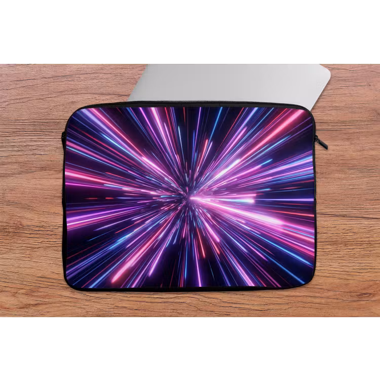 Lichtsnelheid - Ruimte - Roze - Paars laptophoes neopreen klein -tafel