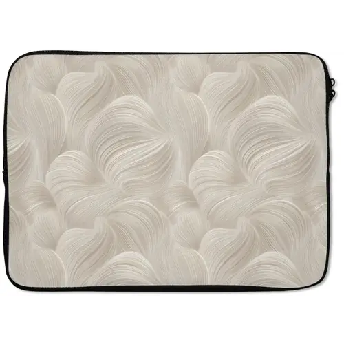 Lijnen - Waaier - Beige laptophoes neopreen klein 279 -zkaufland3dotto