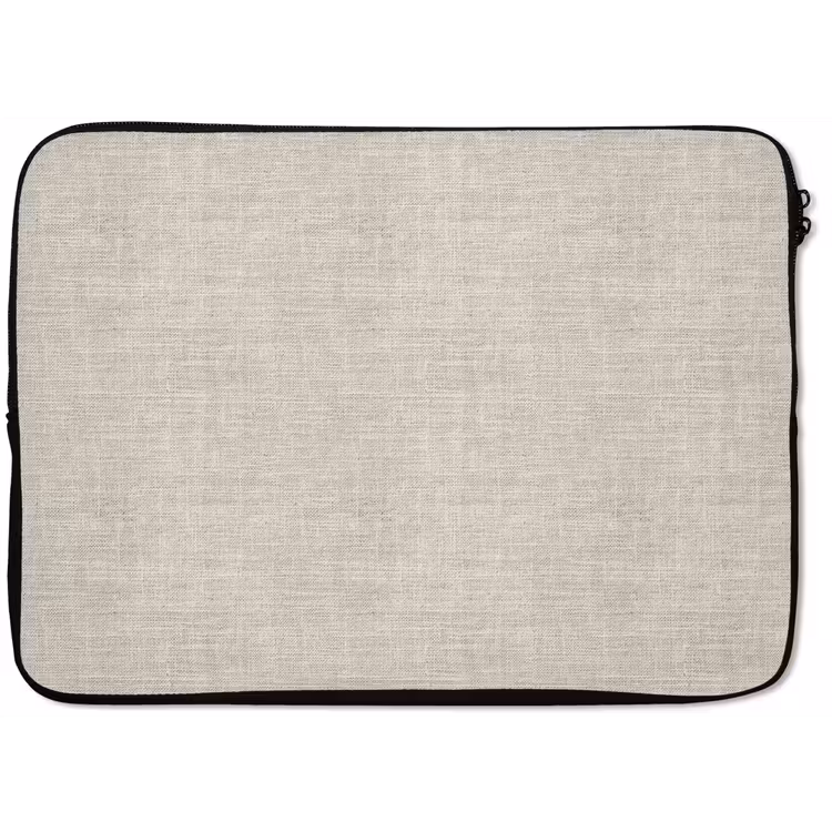 Linnen - Textuur - Beige laptophoes neopreen klein 279 -zkaufland3dotto
