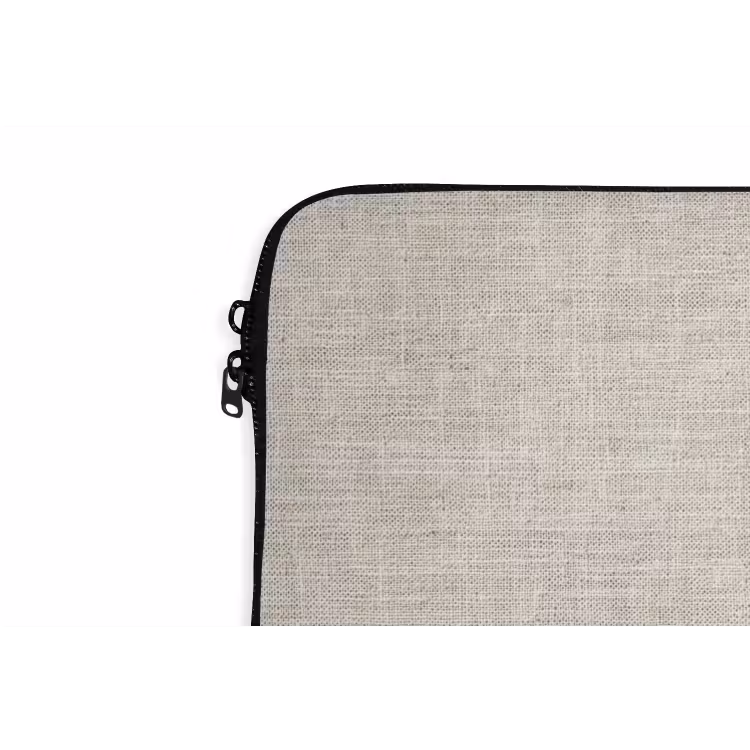 Linnen - Textuur - Beige laptophoes neopreen klein 279 -detail