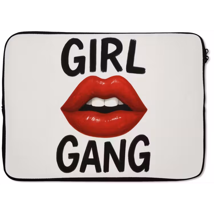 Lip - Girl - Rood - Letters laptophoes neopreen klein -zkaufland3dotto