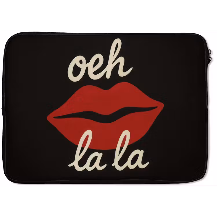 Lip - Rood - Quote laptophoes neopreen klein -zkaufland3dotto