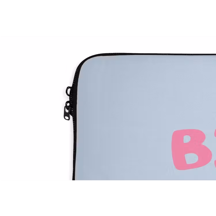 Lippen - Bisou - Blauw laptophoes neopreen klein -detail