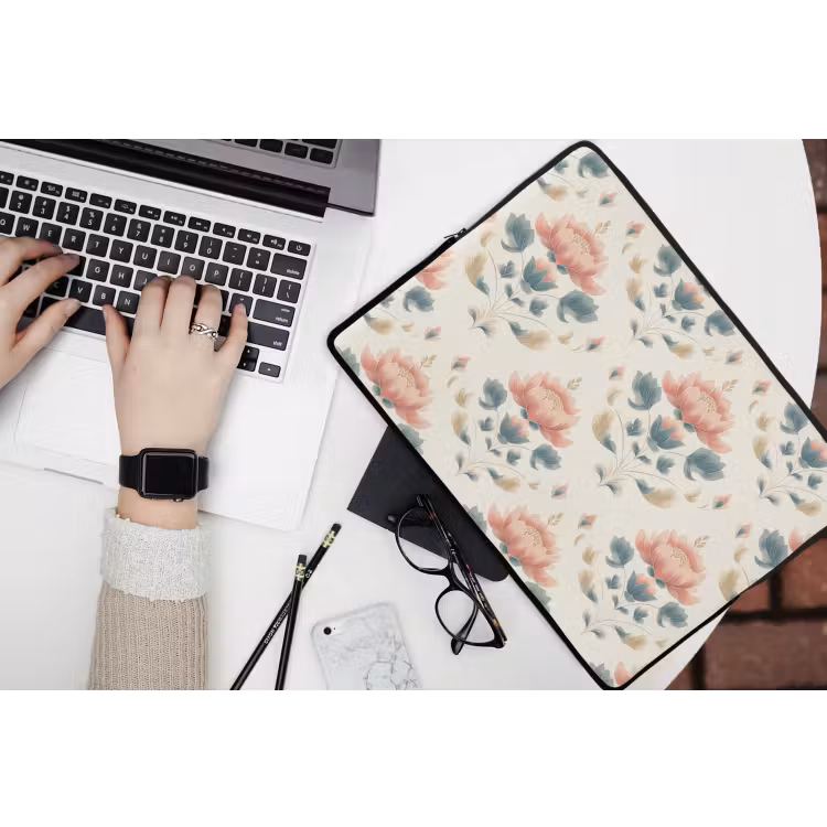 Lotus - Bloemen - Roze laptophoes neopreen klein 279 -bureau